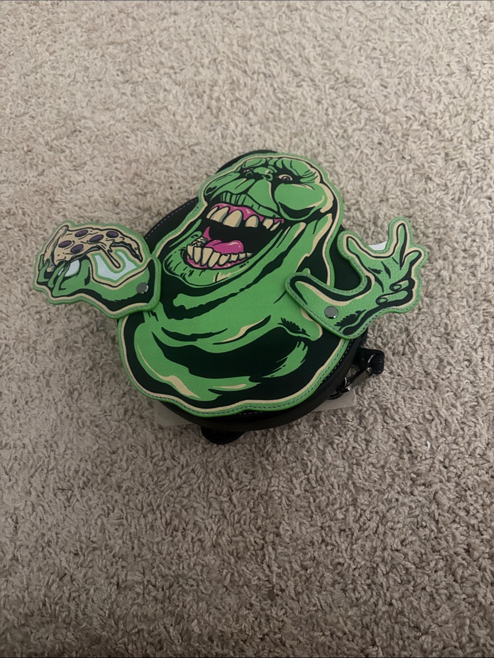 Green Slimer Shaped Crossbody Bag